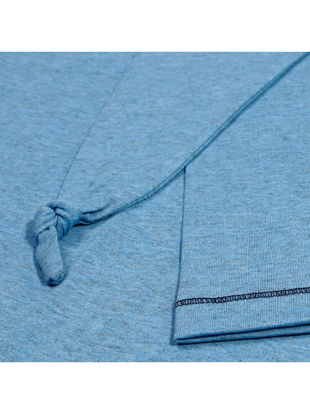 BONIFACY - męska koszula nocna z krótkim rękawem i szlafmyca [błękitna]