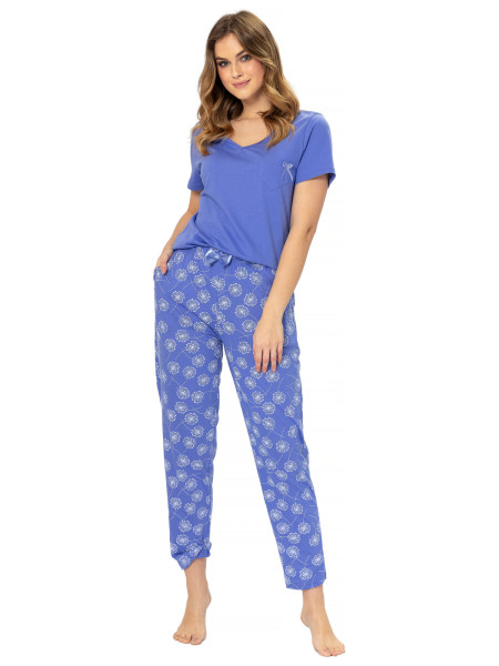 OTTA - niebieskofioletowa elegancka piżama damska