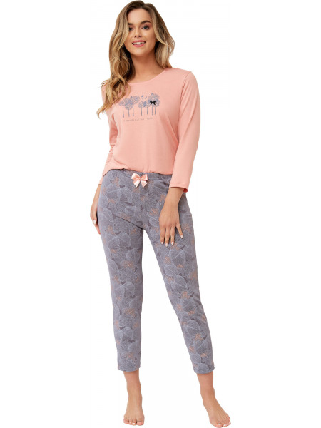 ARLEY - brzoskwiniowa długa piżama damska