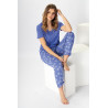 OTTA - niebieskofioletowa elegancka piżama damska