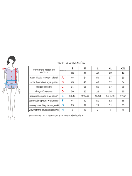 IVET - efektowna szara krótka piżama piżama damska