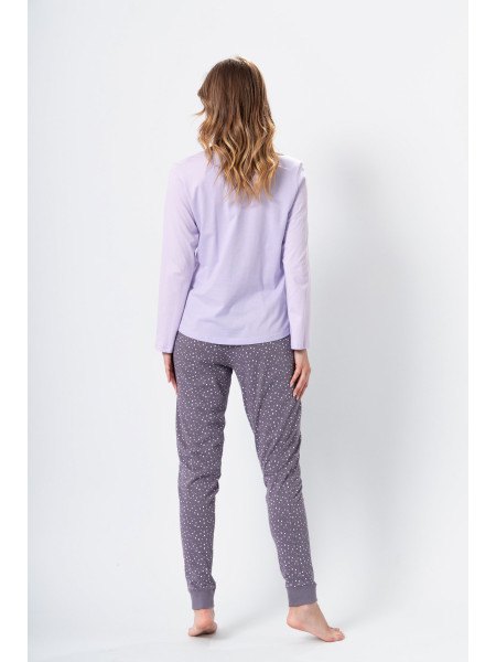 INEZ - stylowa piżama damska ze ściągaczami w nogawkach