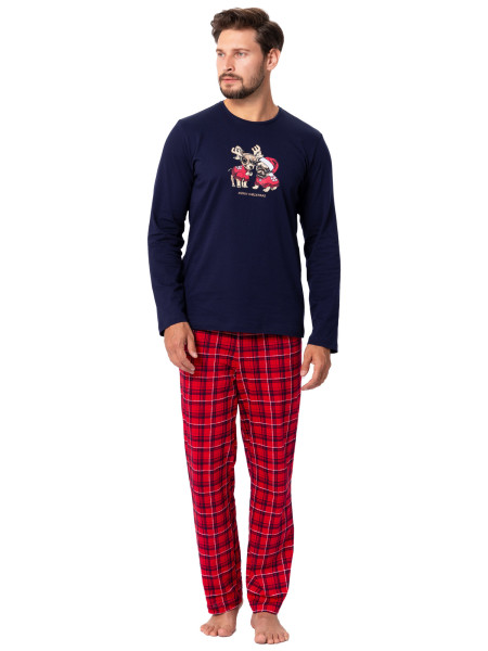 ALEK - świąteczna długa piżama męska