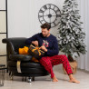 ALEK - świąteczna długa piżama męska