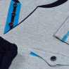 ROCH - efektowna długa piżama męska niebieska