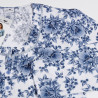 GREJ - klasyczna błękitna damska koszula nocna w kwiaty