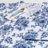 GREJ ++size - klasyczna błękitna damska koszula nocna w kwiaty