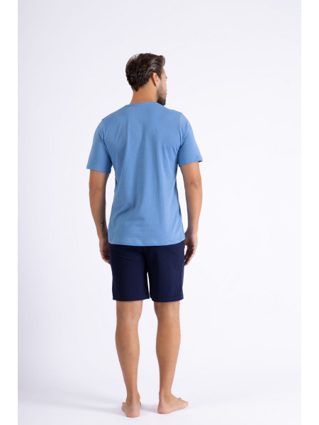 ZIBI - krótka piżama męska [niebieska]
