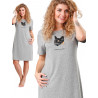 VERA - damska koszula nocna z kotem (I love cats)
