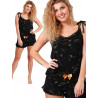 PALMIRA - seksowna, czarna piżama damska na ramiączkach